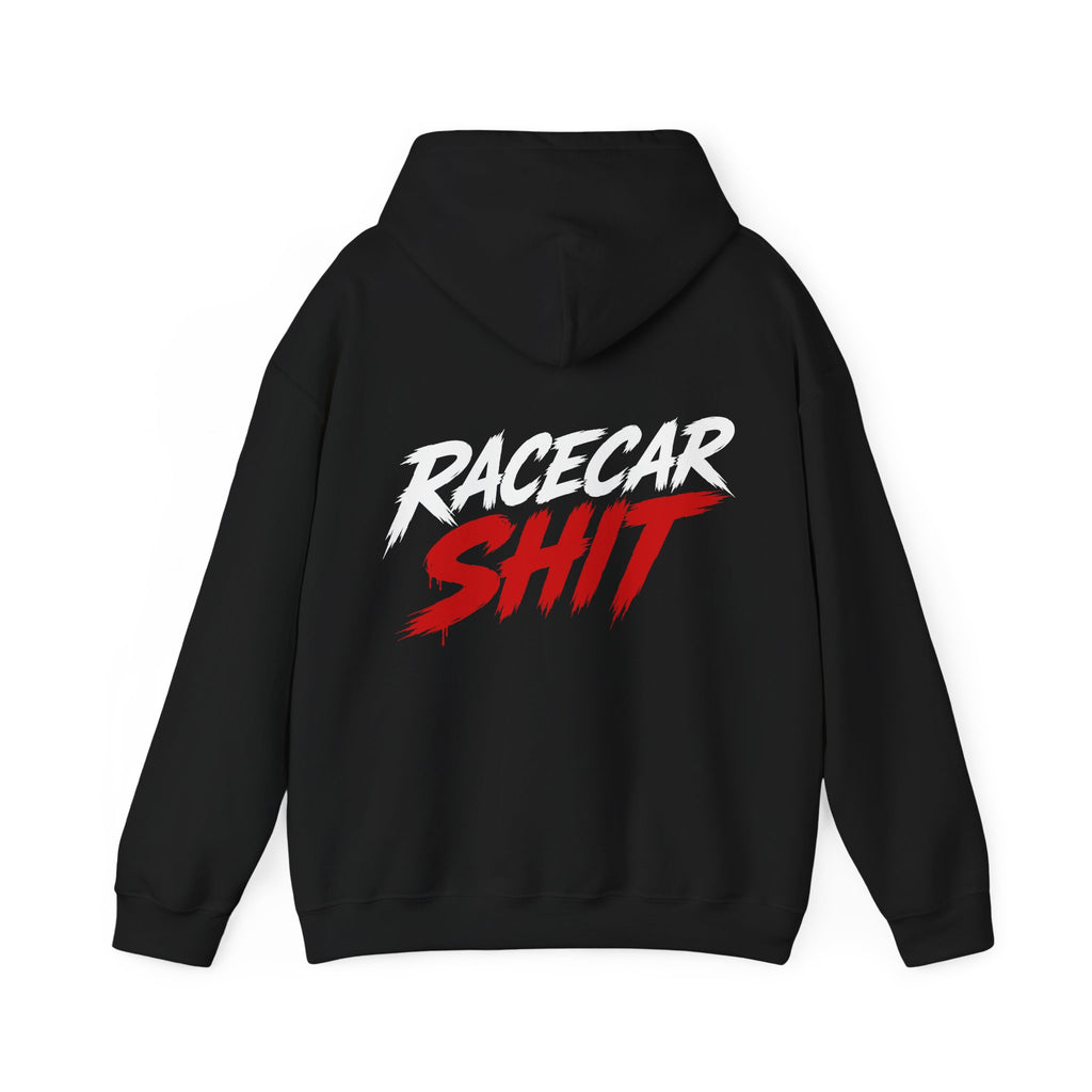 Racecar Shit™ Black Racing Hoodie – Race Red