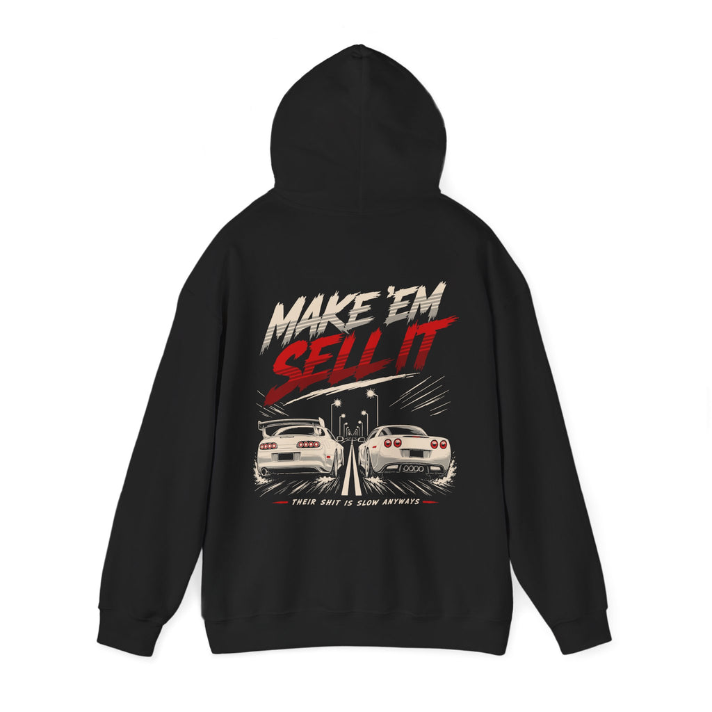 Make ’Em Sell It™ Racing Hoodie –  Street Race Graphic