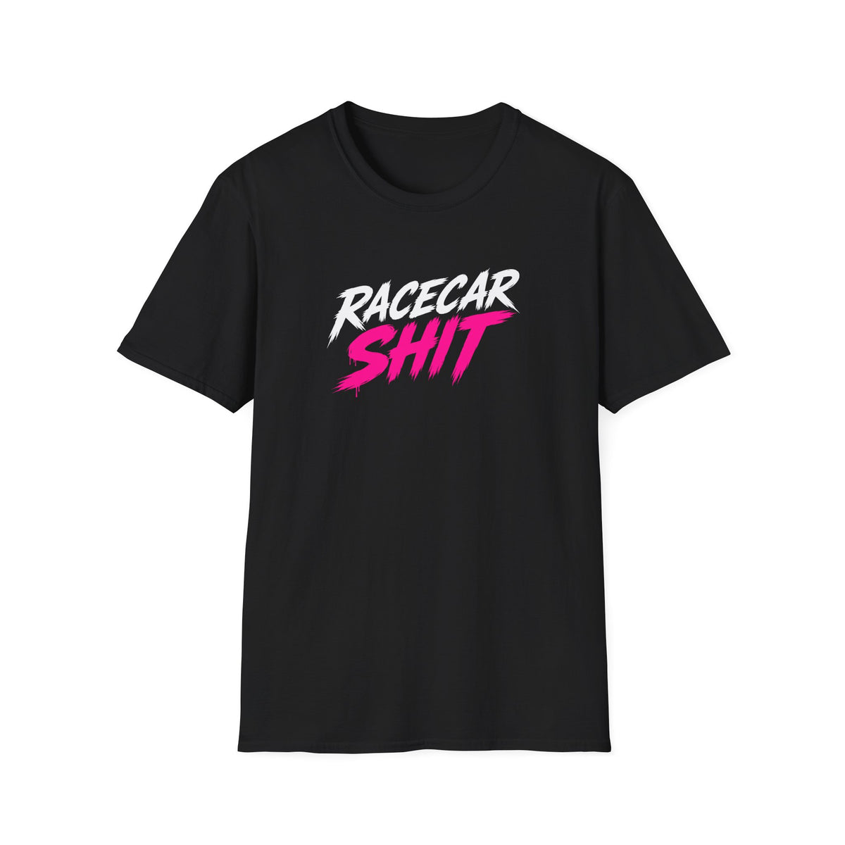 Racecar Shit™ Hot Pink Graphic Tee – Black & White