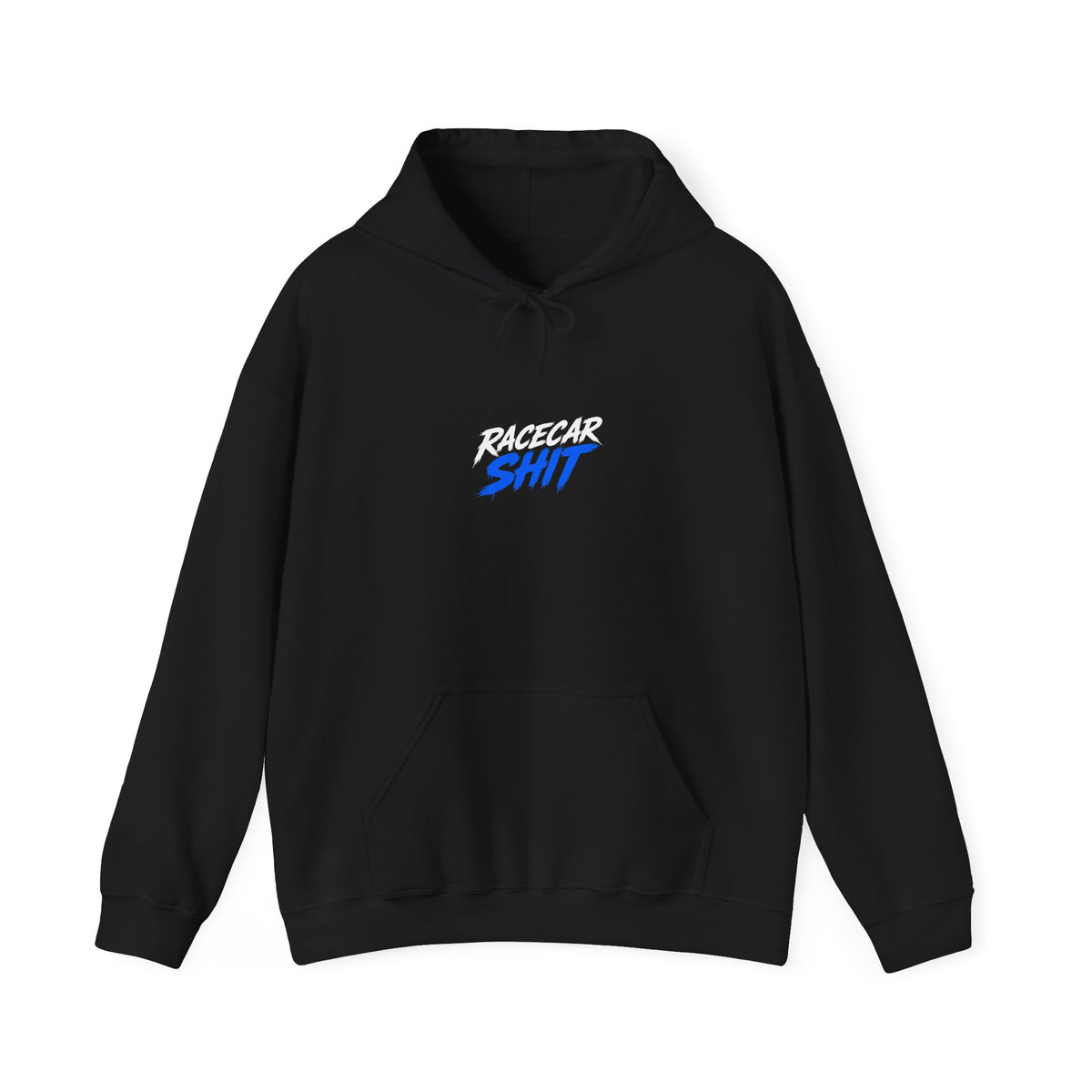 Racecar Shit™ Black Racing Hoodie – Electric Blue