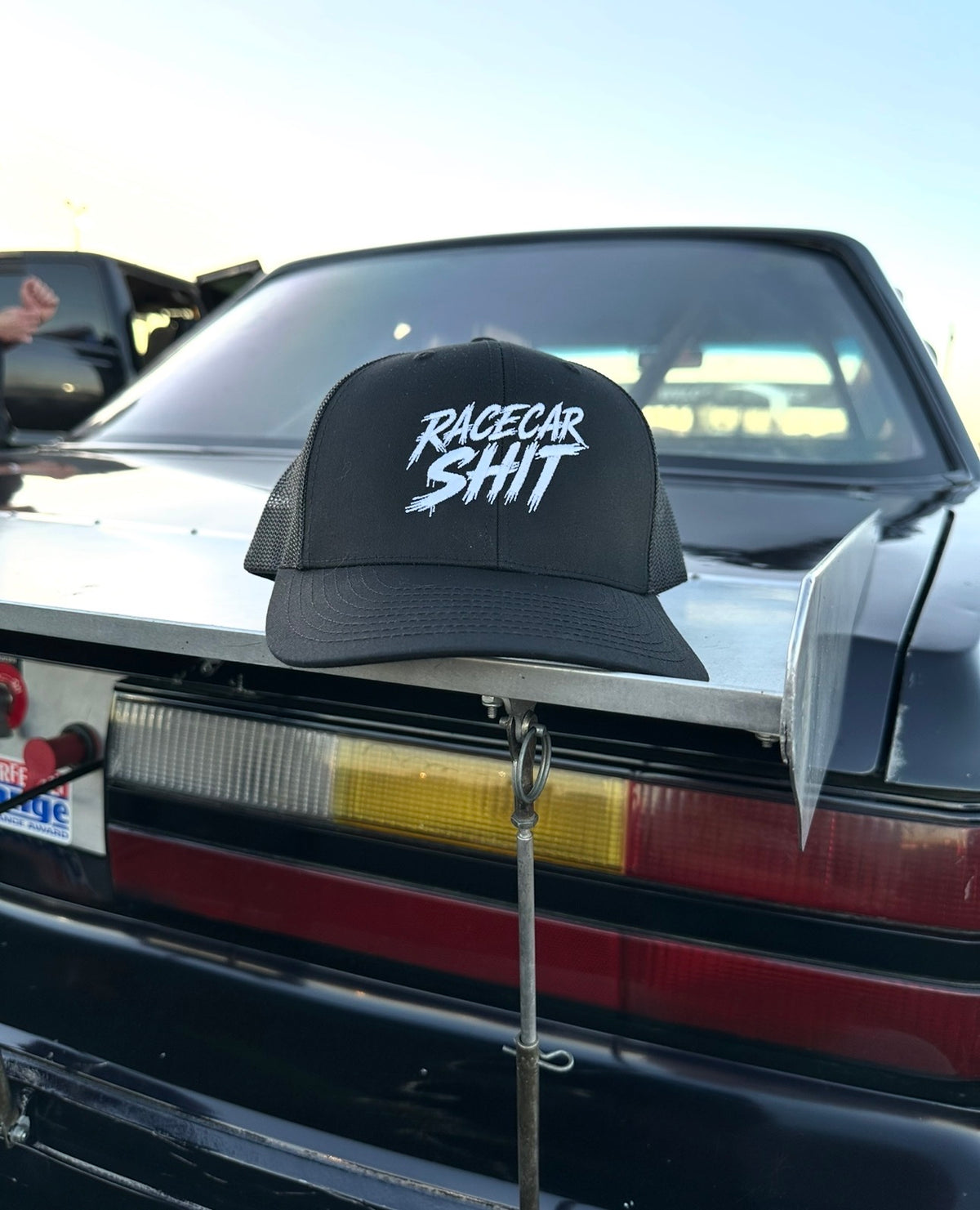 Racecar Shit™ White Embroidered Trucker Hat
