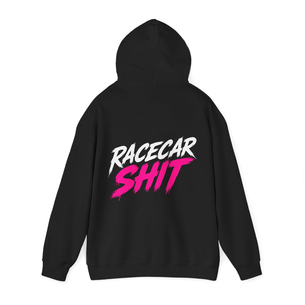 Racecar Shit™ Hot Pink Hoodie | Unisex Front + Back Graphic
