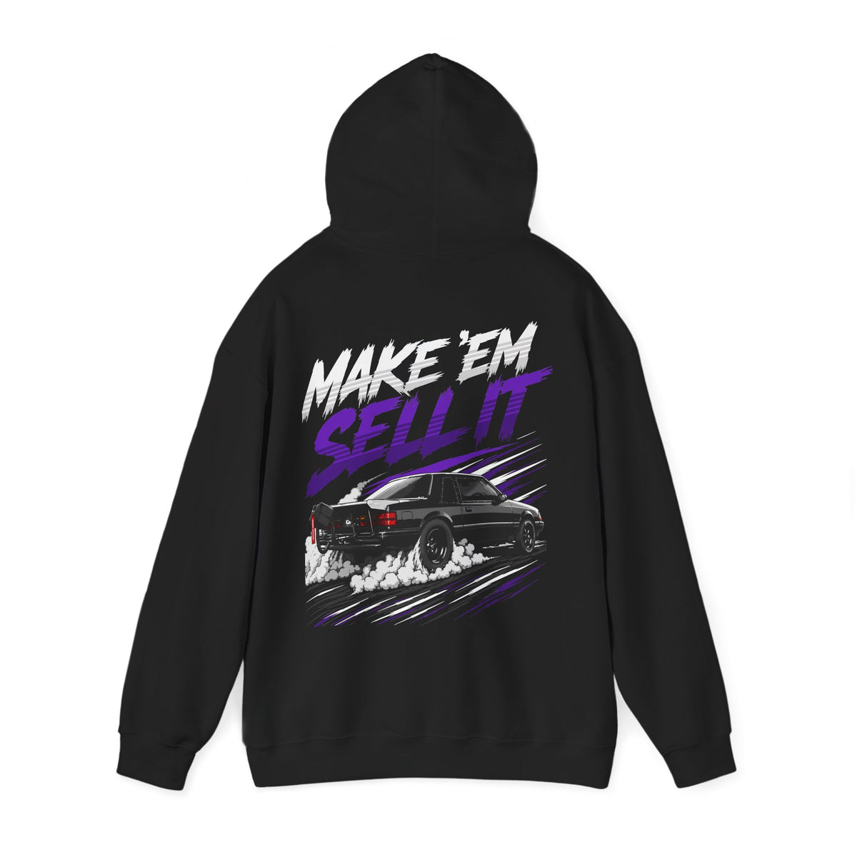 Make ’Em Sell It™ Drag Racing Hoodie | Race Car Graphic Sweatshirt