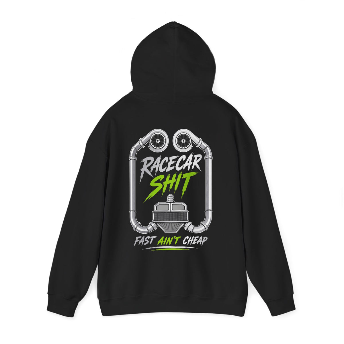 Racecar Shit™ Black Racing Hoodie – Green | Fast Ain’t Cheap