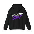 Racecar Shit™ Black Hoodie – Bright Purple