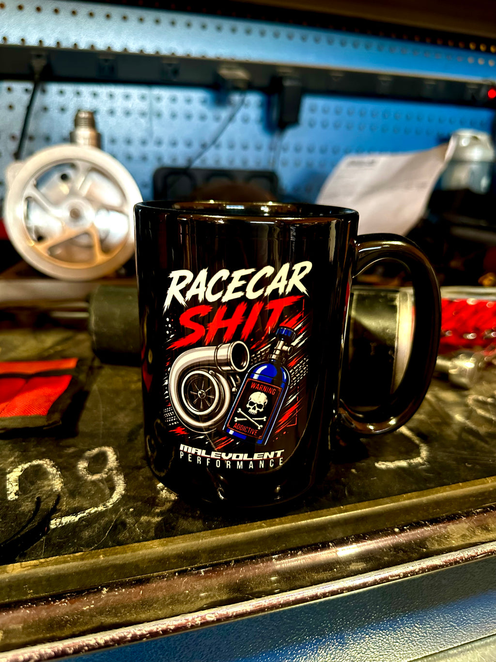 Racecar Shit Black 15oz Mug