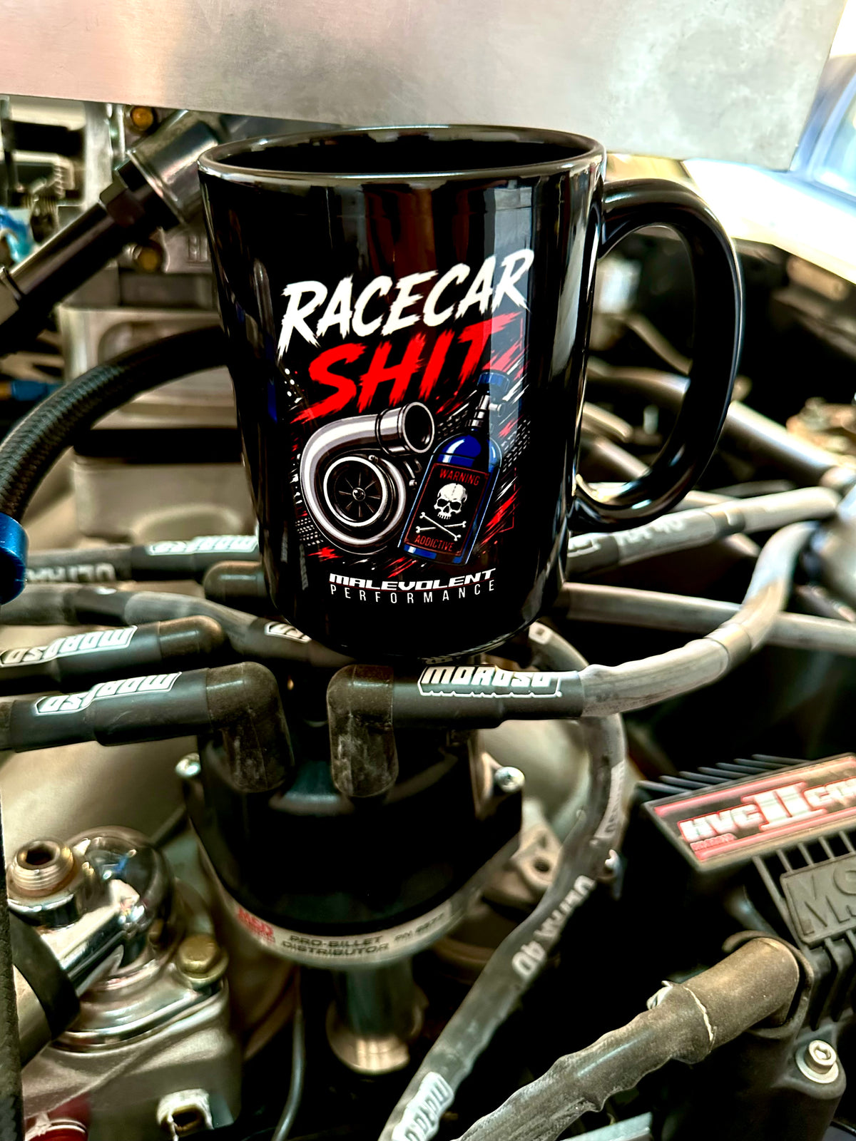 Racecar Shit Black 15oz Mug