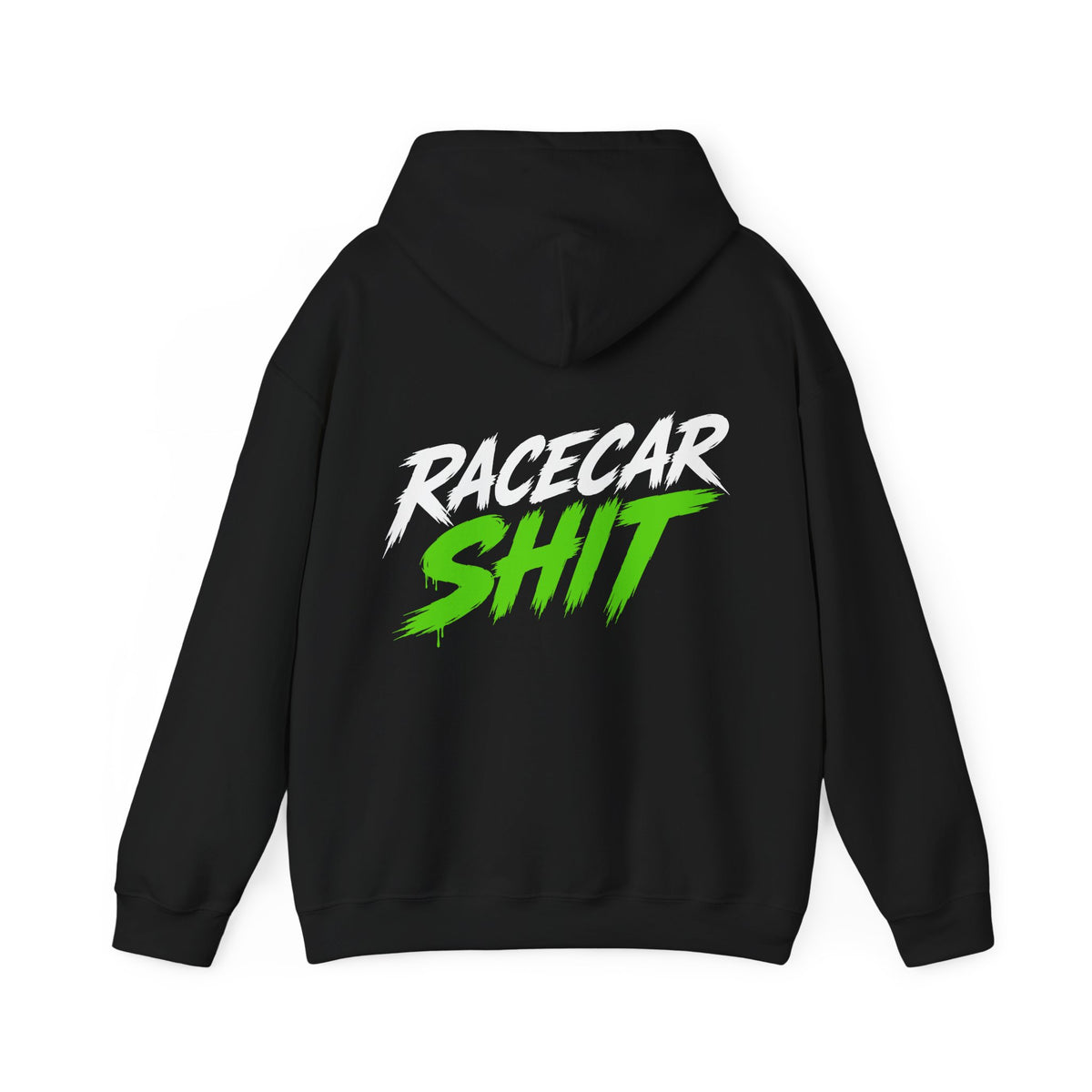 Racecar Shit™ Black Hoodie – Acid Green