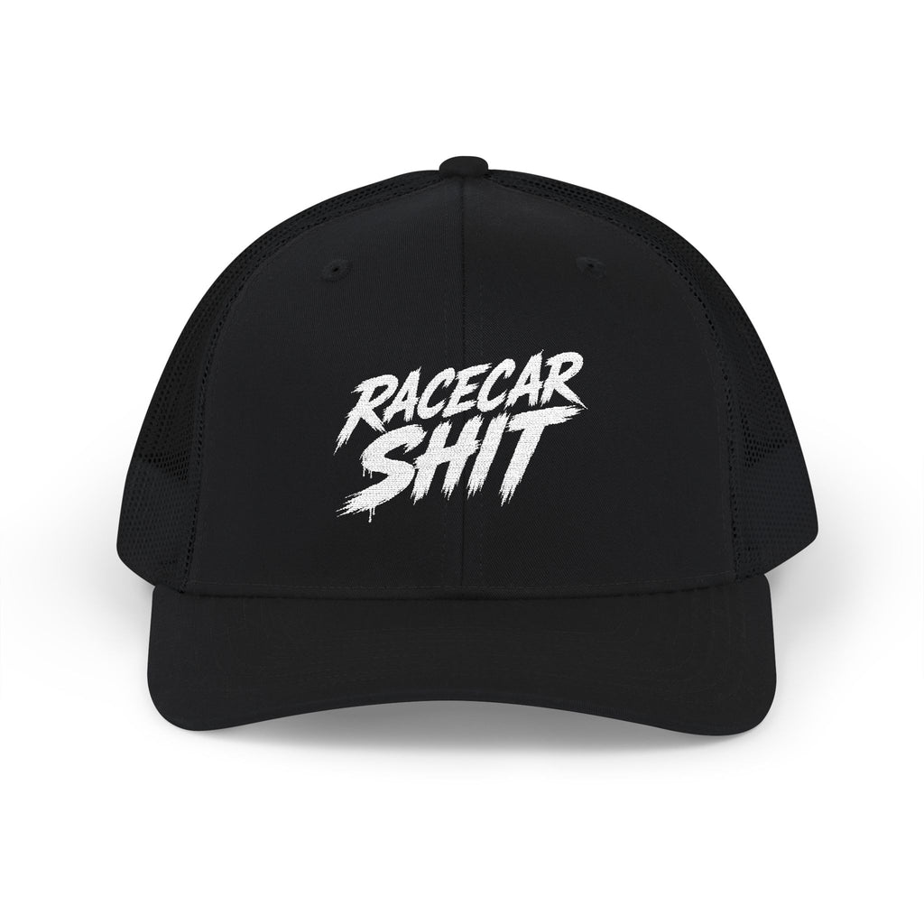 Racecar Shit™ White Embroidered Trucker Hat