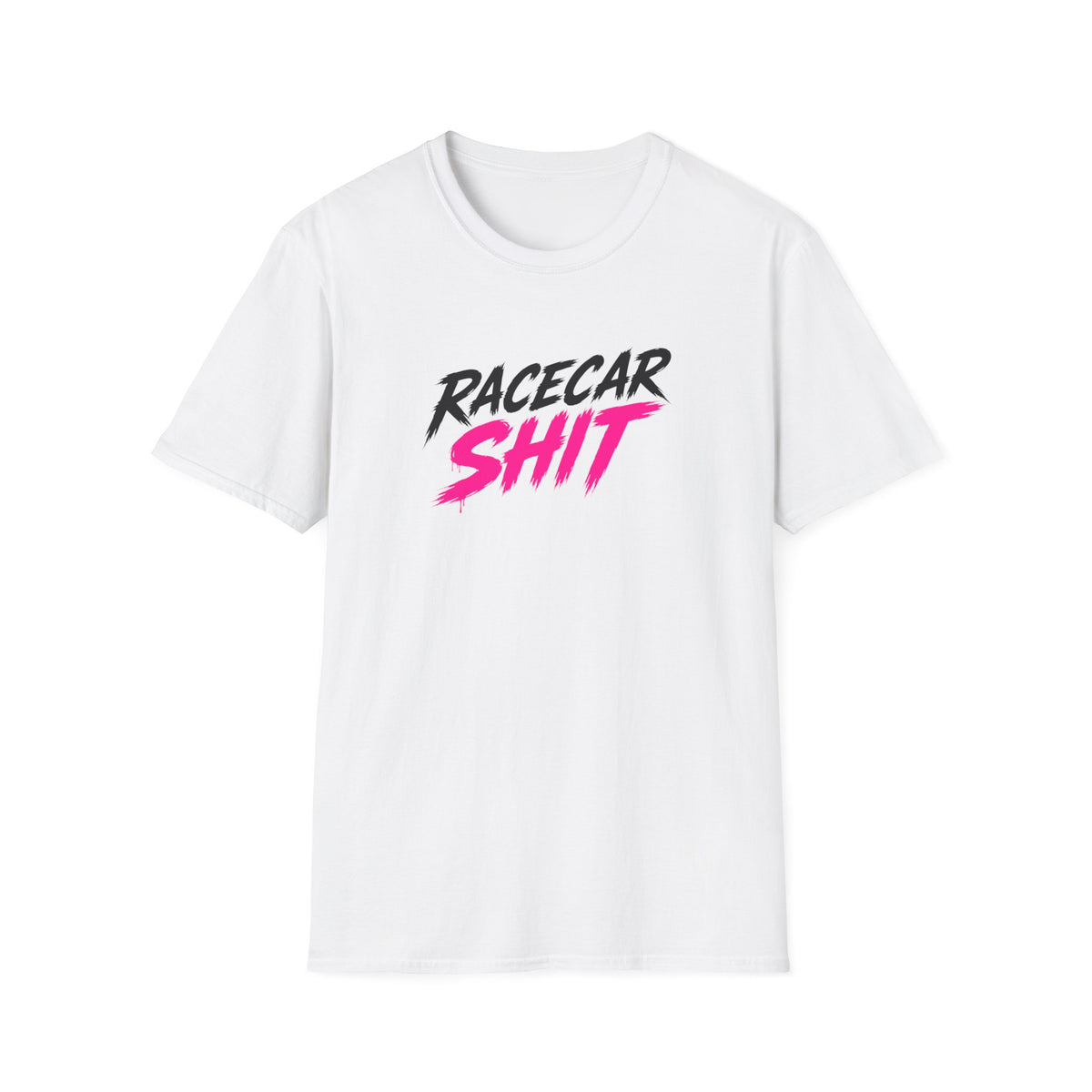 Racecar Shit™ Hot Pink Graphic Tee – Black & White